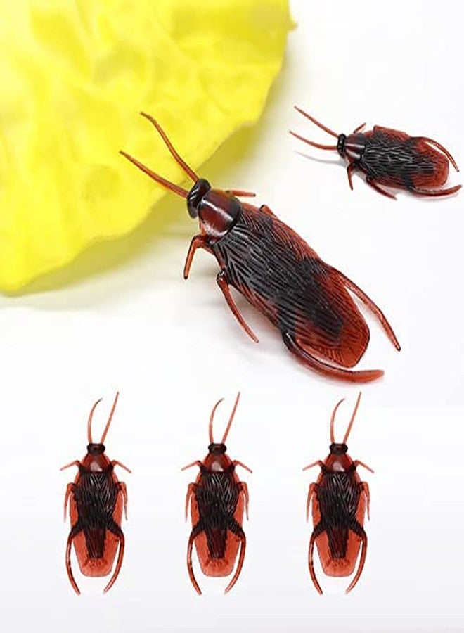 Fibroxify 5pcs Realistic Fake Cockroaches for Halloween Prank, Home Decor, Party Props - Image 3